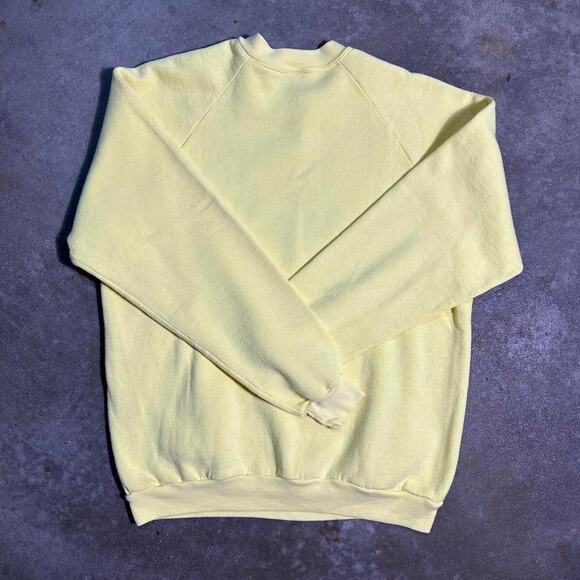 Vintage 80s South Dakota Boundary Waters Crewneck Mens Large Yellow Sweatshirt - Picture 2 of 6